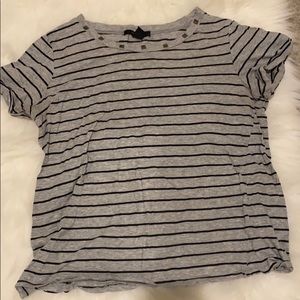 Forever 21 gray and black striped t shirt